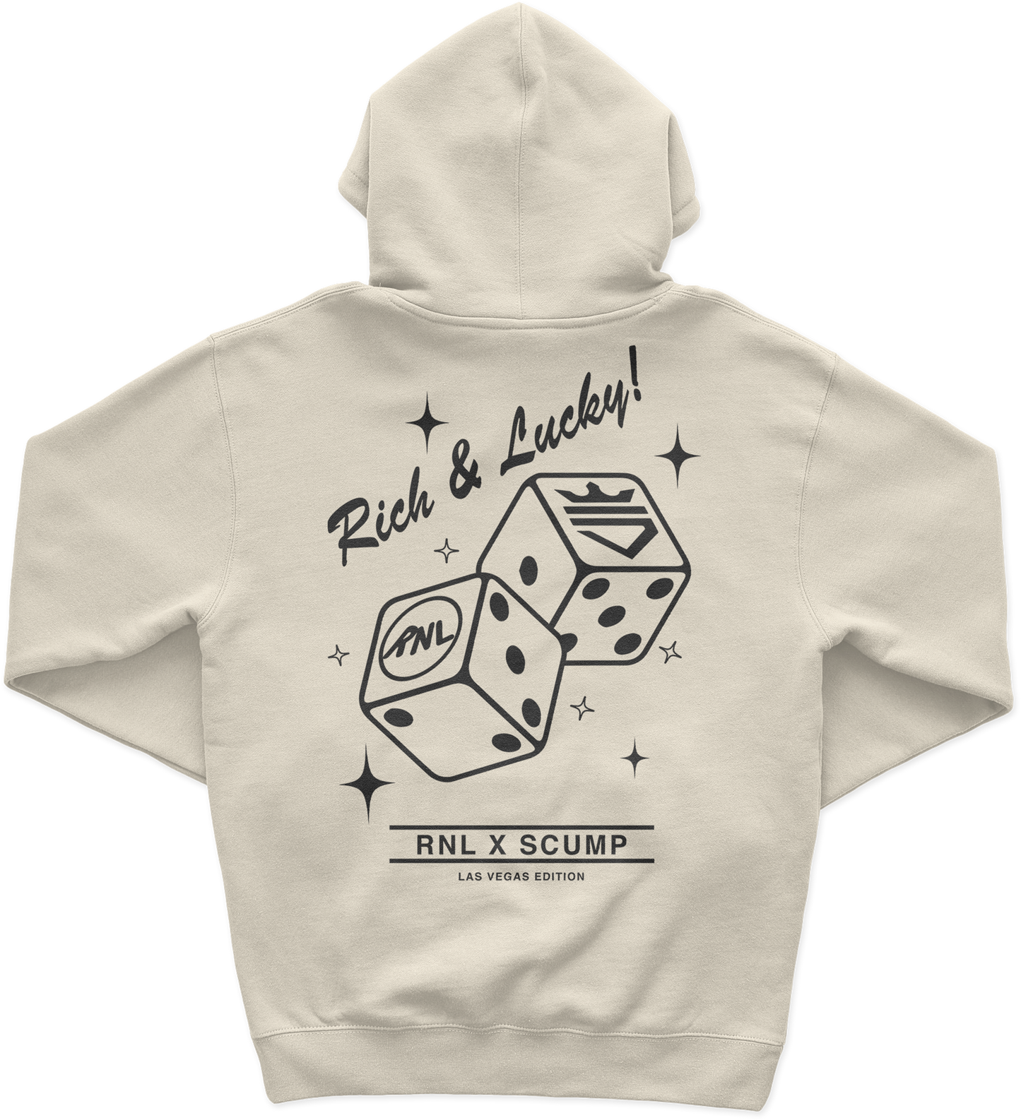 Rich and Lucky Hoodie - Bone