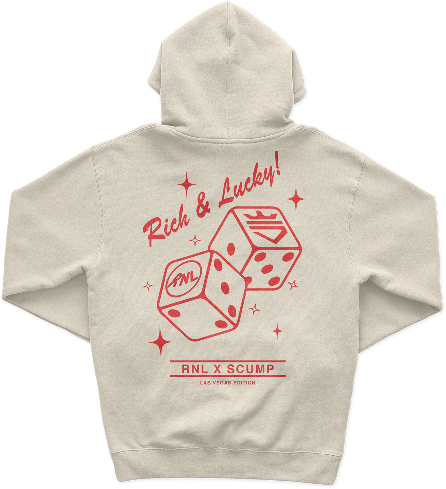 Rich and Lucky Hoodie - Bone
