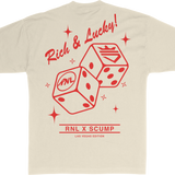 Rich and Lucky Tee - Cream (Red Ink)