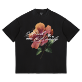 RICH AND LONELY HIBISCUS BLOOM TEE - BLACK