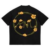 RICH AND LONELY WILDFLOWER TEE - BLACK