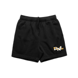 RICH AND LONELY WILDFLOWER SHORTS - BLACK